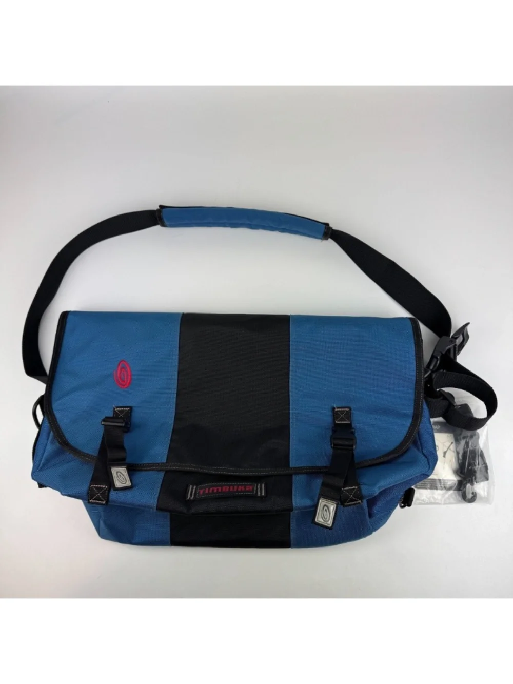 Timbuk2 Classic Messenger Bag Large Laptop Work Commuter Black Blue *Read Desc